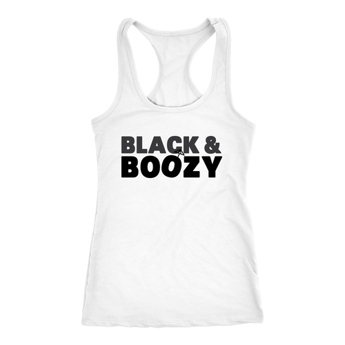 Black & Boozy Tank - White