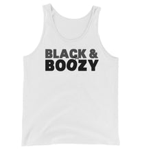 Men's Black & Boozy Tank - White