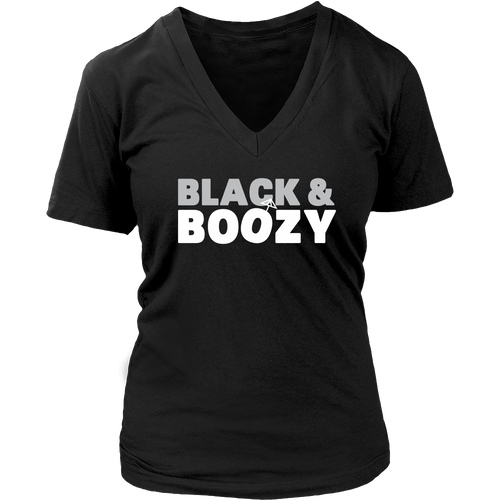 Black & Boozy V-Neck