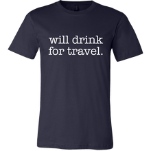 Men's Will Drink For Travel Simple Tee