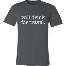 Men's Will Drink For Travel Simple Tee