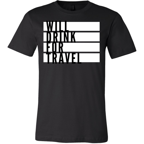 Men's Will Drink For Travel Flag Tee