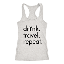 Drink Travel Repeat Tank - White
