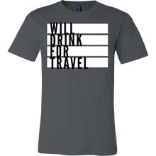 Men's Will Drink For Travel Flag Tee